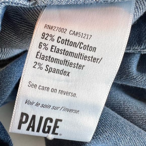 PAIGE Anthropologie Mayslie Low-Rise Joggers denim jeans 28 - Picture 10 of 12
